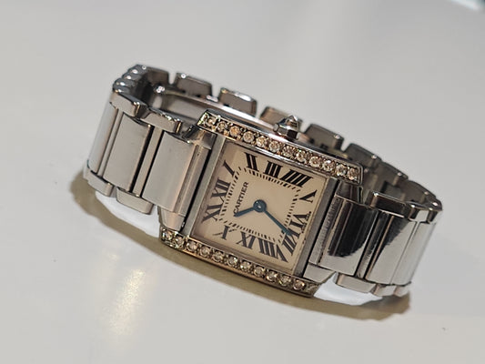 Diamond Set Cartier Tank Francaise - Ref:2384