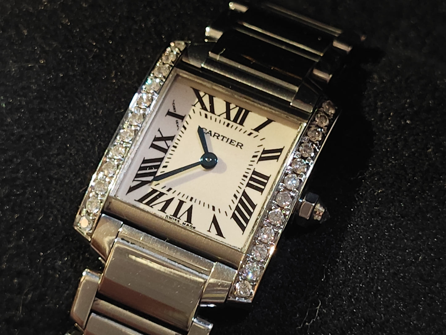 Diamond Set Cartier Tank Francaise - Ref:2384